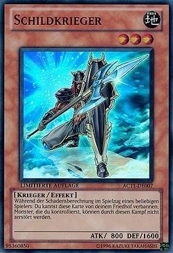 Shield Warrior (German) - "Schildkrieger" AC11-DE007 card from Advent Calendar 2011 (Adventskalender)