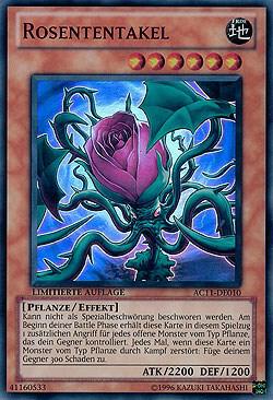Rose Tentacles (German) - "Rosententakel" AC11-DE010 card from Advent Calendar 2011 (Adventskalender)