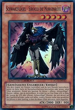 Blackwing - Sirocco the Dawn (German) - "Schwarzflugel - Sirocco die Morgenröte" AC11-DE013 card from Advent Calendar 2011 (Adventskalender)