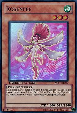 Rose Fairy (German) - "Rosenfee" AC11-DE022 card from Advent Calendar 2011 (Adventskalender)