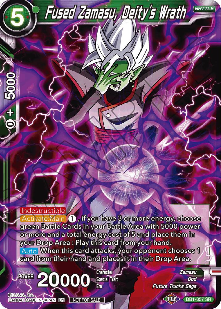 Fused Zamasu, Deity's Wrath DB1-057 card from Tournament Promotion Cards