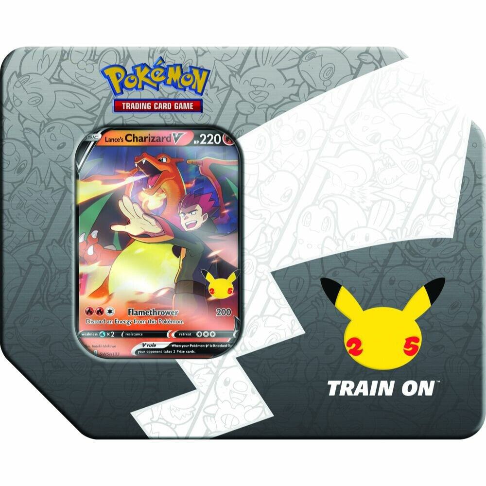 Pokemon Celebrations Tin [Lance's Charizard V] card from Celebrations