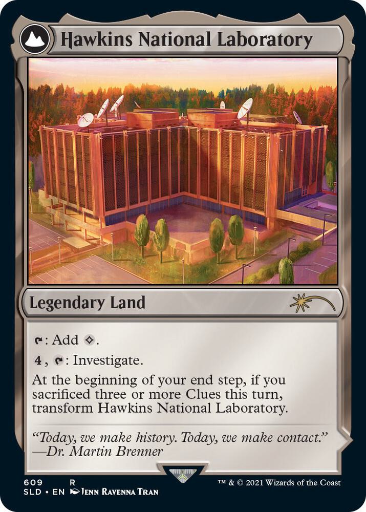 Hawkins National Laboratory 609 card from Secret Lair Drop Series