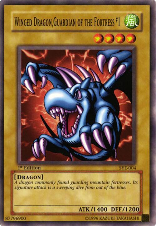 Winged Dragon, Guardian of the Fortress #1 SYE-004 card from Starter Deck: Yugi Evolution