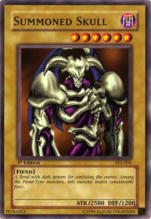 Summoned Skull SYE-005 card from Starter Deck: Yugi Evolution