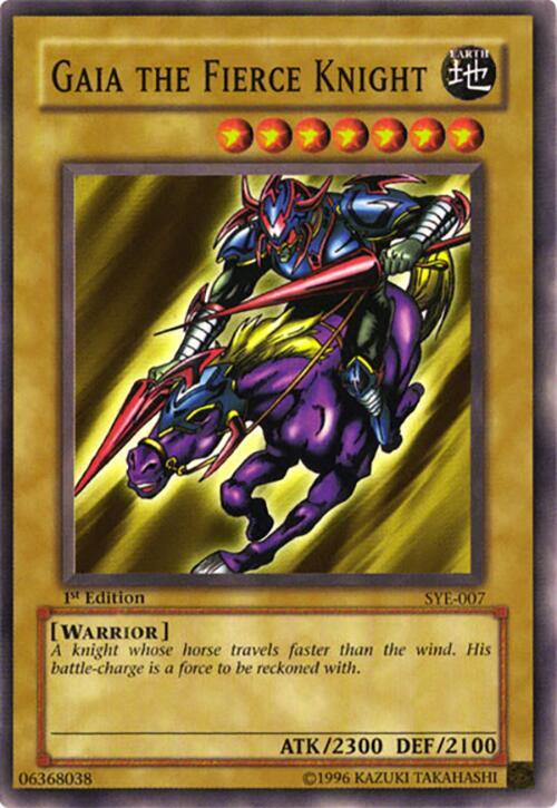 Gaia The Fierce Knight SYE-007 card from Starter Deck: Yugi Evolution
