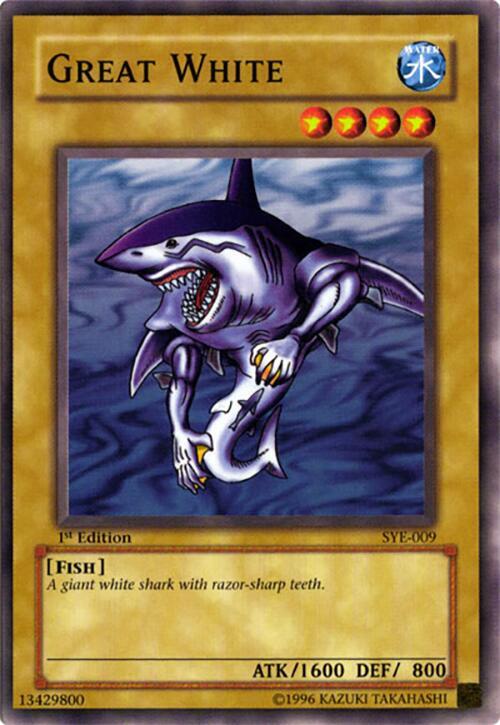 Great White SYE-009 card from Starter Deck: Yugi Evolution