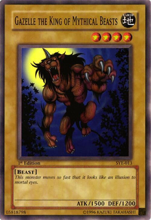 Gazelle the King of Mythical Beasts SYE-013 card from Starter Deck: Yugi Evolution