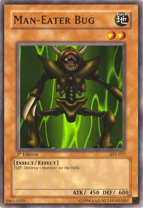 Man-Eater Bug SYE-017 card from Starter Deck: Yugi Evolution
