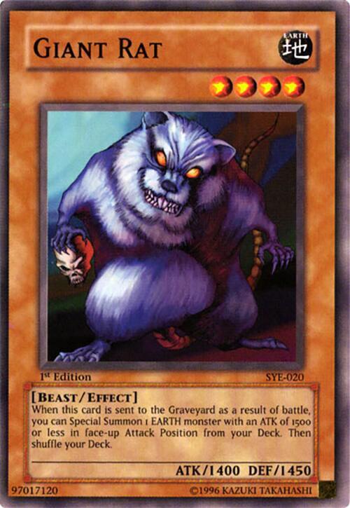 Giant Rat SYE-020 card from Starter Deck: Yugi Evolution
