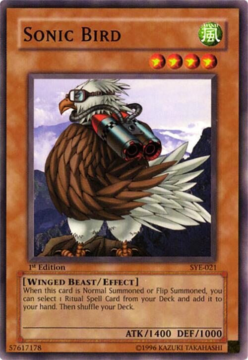 Sonic Bird SYE-021 card from Starter Deck: Yugi Evolution