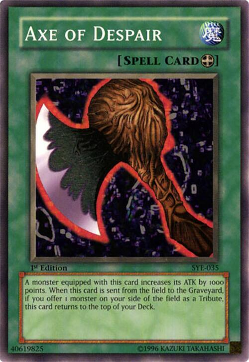Axe of Despair SYE-035 card from Starter Deck: Yugi Evolution