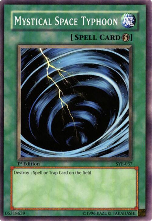 Mystical Space Typhoon SYE-037 card from Starter Deck: Yugi Evolution