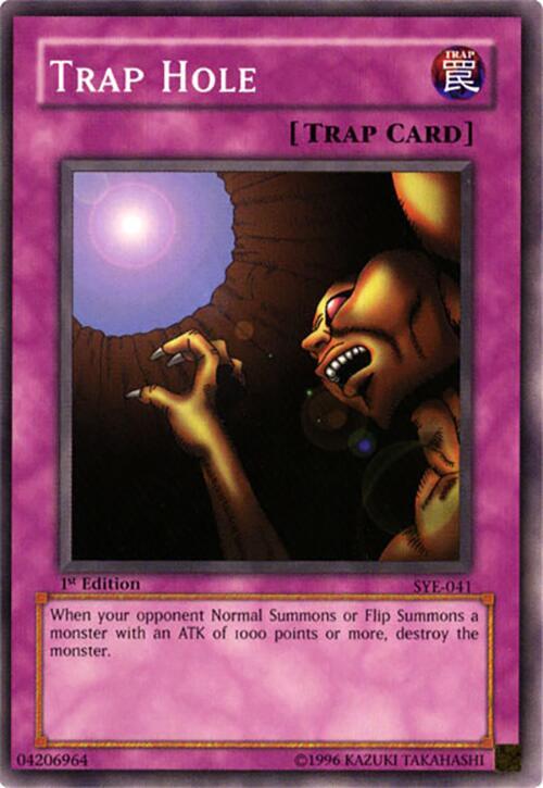 Trap Hole SYE-041 card from Starter Deck: Yugi Evolution