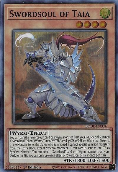 Swordsoul of Taia BODE-EN004 card from Burst of Destiny