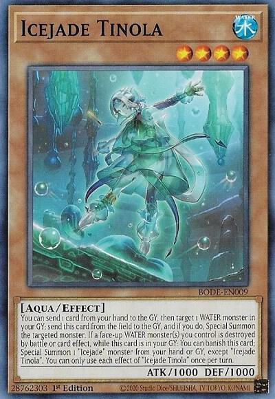 Icejade Tinola BODE-EN009 card from Burst of Destiny