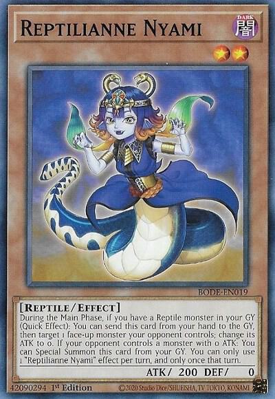 Reptilianne Nyami BODE-EN019 card from Burst of Destiny
