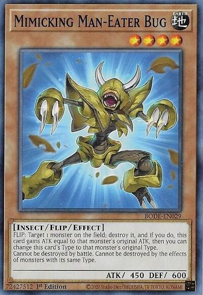 Mimicking Man-Eater Bug BODE-EN029 card from Burst of Destiny