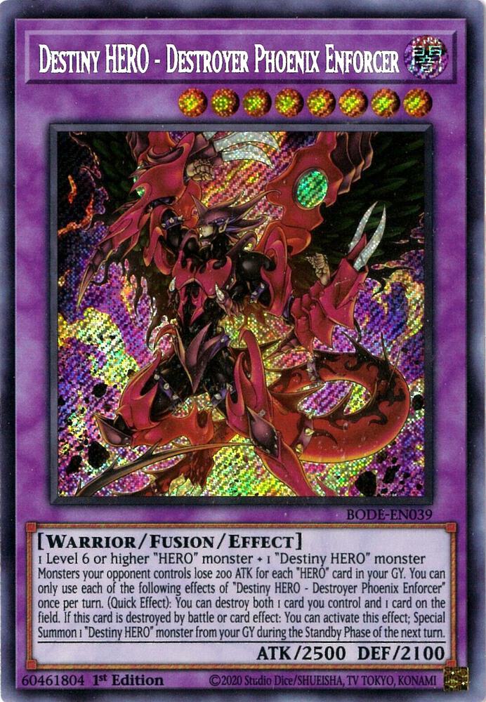 Destiny HERO - Destroyer Phoenix Enforcer BODE-EN039 card from Burst of Destiny