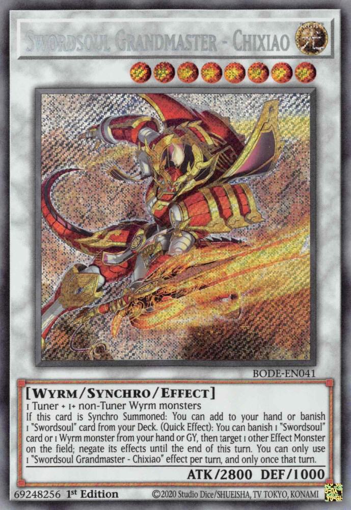 Swordsoul Grandmaster - Chixiao BODE-EN041 card from Burst of Destiny