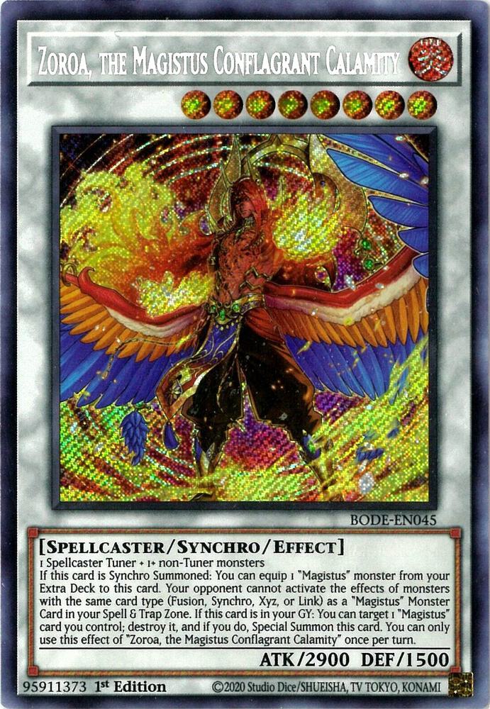 Zoroa, the Magistus Conflagrant Calamity BODE-EN045 card from Burst of Destiny