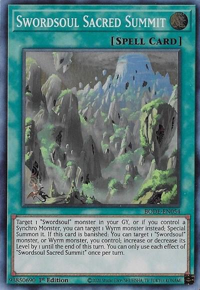 Swordsoul Sacred Summit BODE-EN054 card from Burst of Destiny