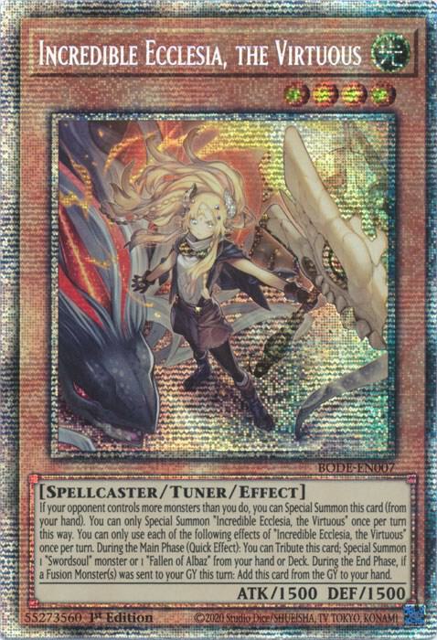 Incredible Ecclesia, the Virtuous (Starlight Rare) BODE-EN007 card from Burst of Destiny