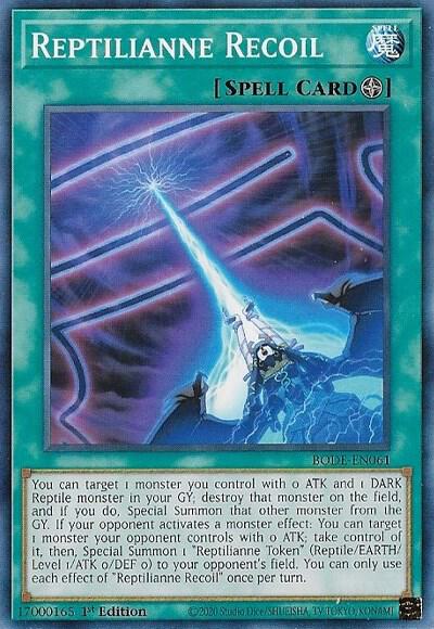 Reptilianne Recoil BODE-EN061 card from Burst of Destiny