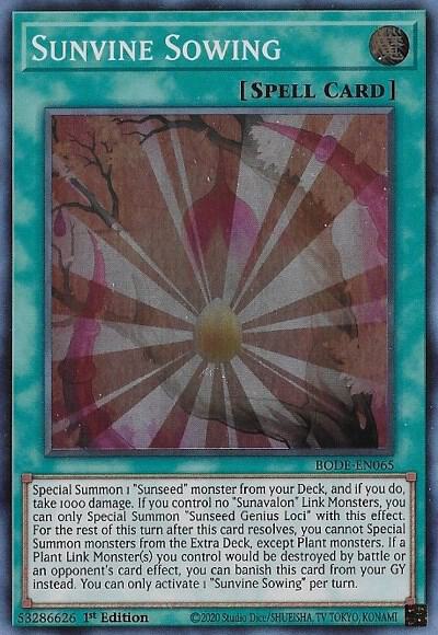 Sunvine Sowing BODE-EN065 card from Burst of Destiny