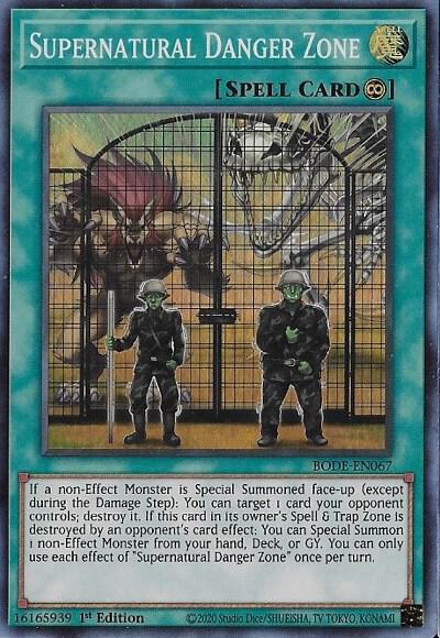 Supernatural Danger Zone BODE-EN067 card from Burst of Destiny