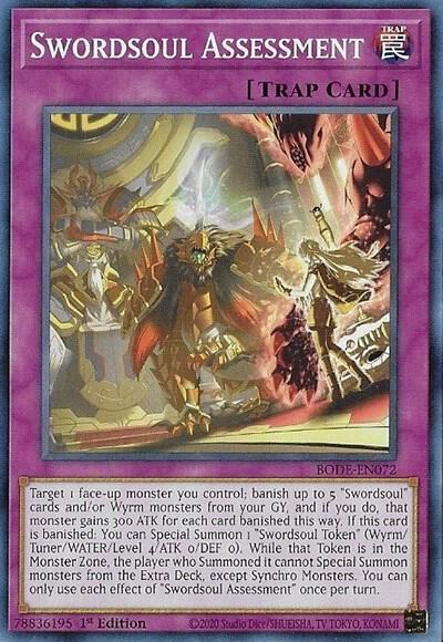 Swordsoul Assessment BODE-EN072 card from Burst of Destiny