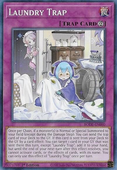 Laundry Trap BODE-EN080 card from Burst of Destiny