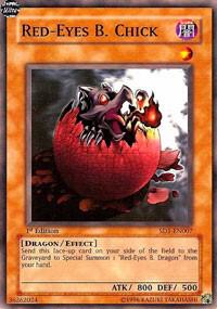 Red-Eyes B. Chick SD1-EN007 card from Structure Deck: Dragon's Roar