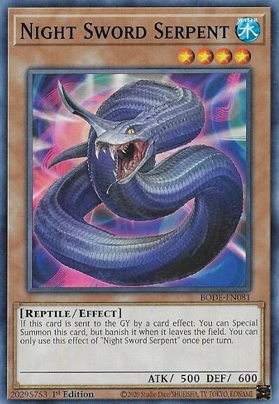 Night Sword Serpent BODE-EN081 card from Burst of Destiny