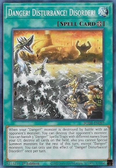 Danger! Disturbance! Disorder! BODE-EN097 card from Burst of Destiny