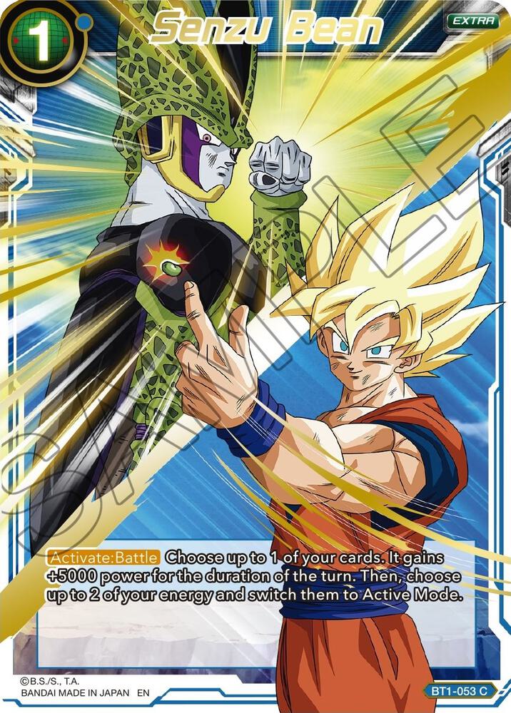 Senzu Bean (Gold Stamped) BT1-053 card from Mythic Booster