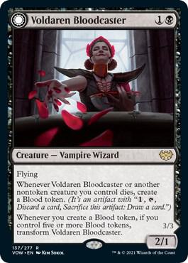 Voldaren Bloodcaster 137 card from Innistrad: Crimson Vow