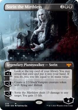 Sorin the Mirthless (Borderless) 278 card from Innistrad: Crimson Vow
