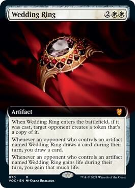 Wedding Ring (Extended Art) 70 card from Commander: Innistrad: Crimson Vow