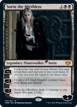 Sorin the Mirthless 131 card from Innistrad: Crimson Vow