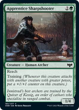Apprentice Sharpshooter 185 card from Innistrad: Crimson Vow