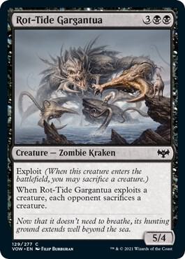 Rot-Tide Gargantua 129 card from Innistrad: Crimson Vow