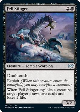 Fell Stinger 112 card from Innistrad: Crimson Vow