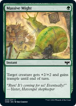 Massive Might 208 card from Innistrad: Crimson Vow