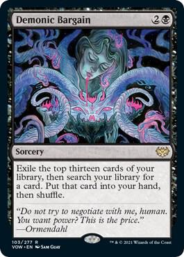 Demonic Bargain 103 card from Innistrad: Crimson Vow