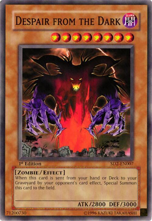 Despair from the Dark SD2-EN007 card from Structure Deck: Zombie Madness