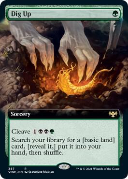 Dig Up (Extended Art) 387 card from Innistrad: Crimson Vow