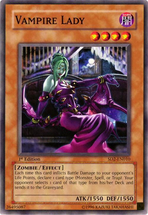Vampire Lady SD2-EN010 card from Structure Deck: Zombie Madness