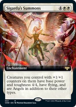 Sigarda's Summons (Extended Art) 353 card from Innistrad: Crimson Vow