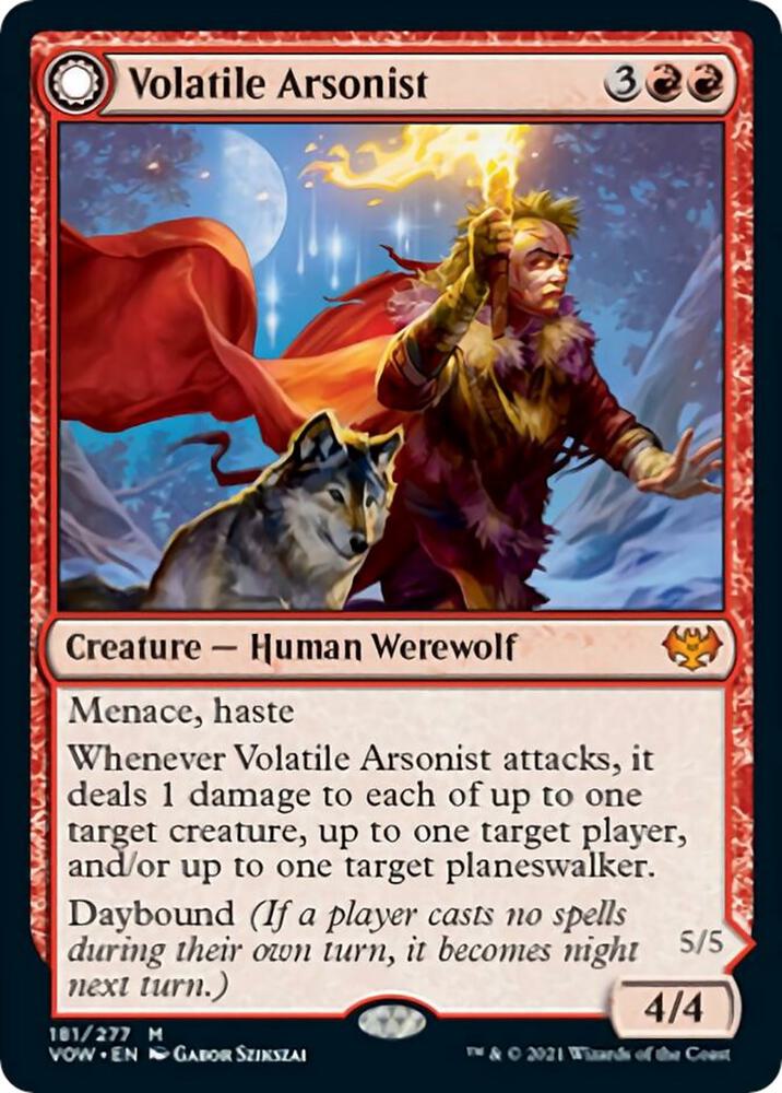 Volatile Arsonist 181 card from Innistrad: Crimson Vow